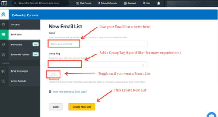 Clickfunnels Email List Building