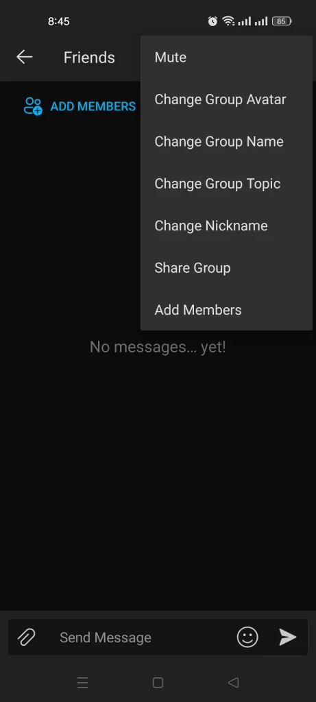 Change nickname in Groupme